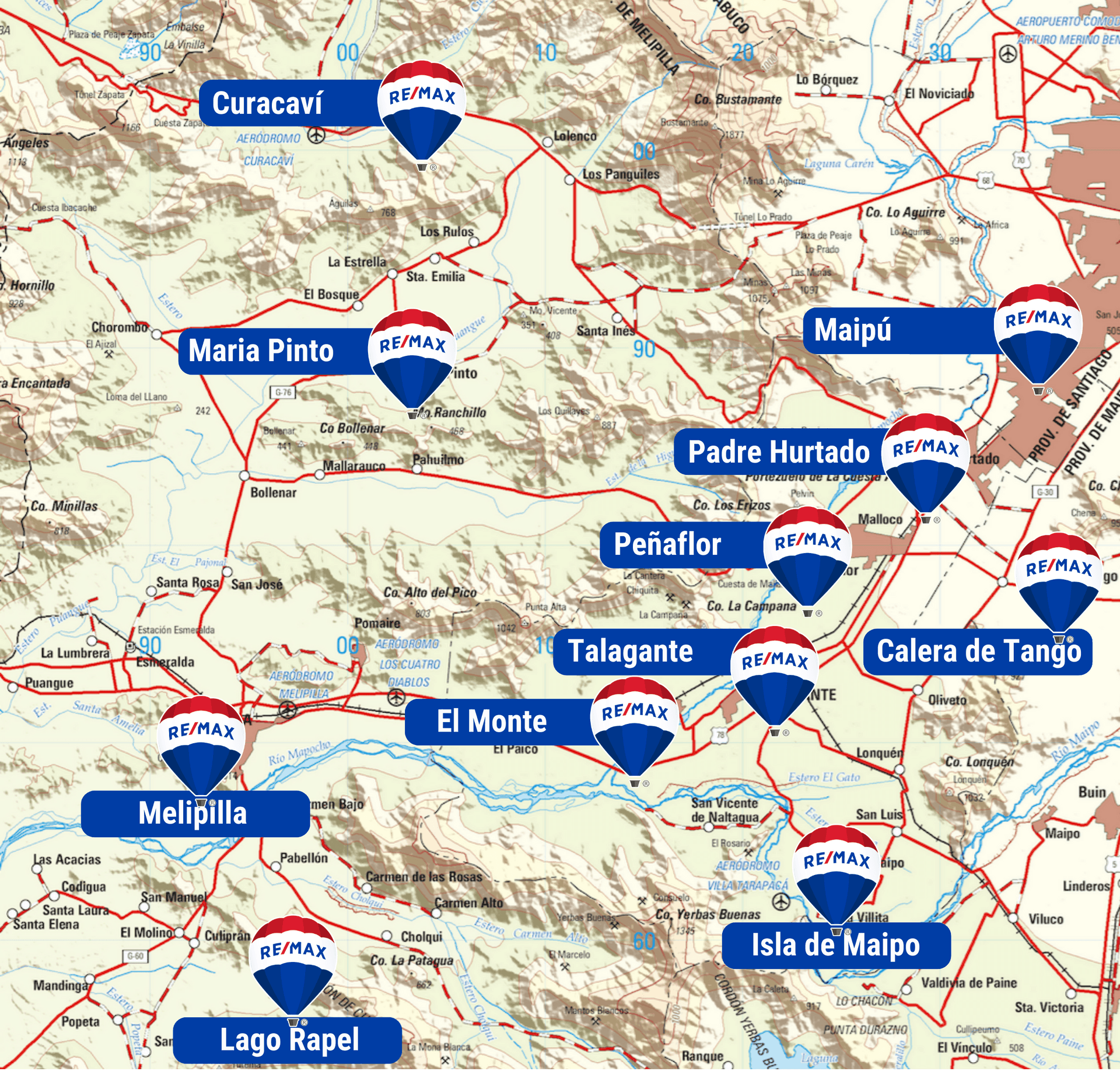 mapa oeste